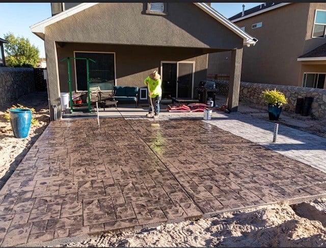Stained and Stamped Concrete